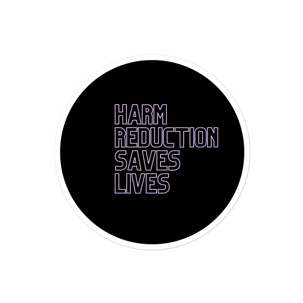 Party Favors Harm Reduction Saves Lives Bubble-free stickers