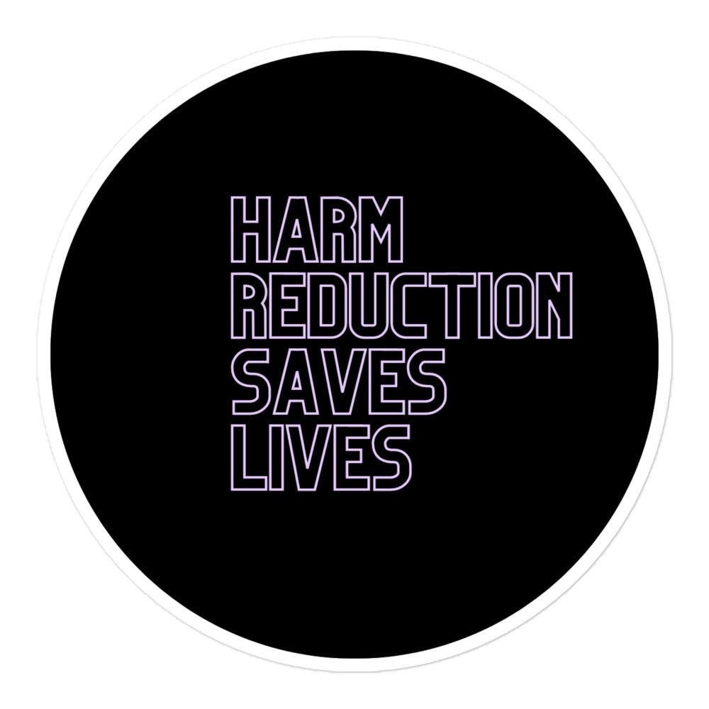 Party Favors Harm Reduction Saves Lives Bubble-free stickers